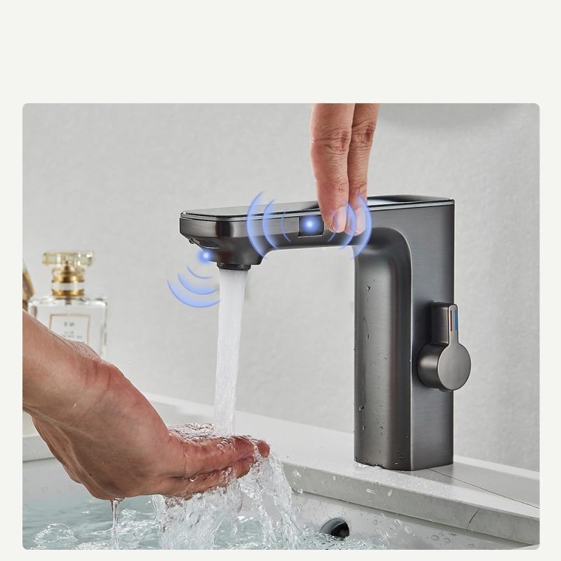 Robinet d'évier de cuisine TRAHOO - W1704 - Robinet tactile - Inox - 1